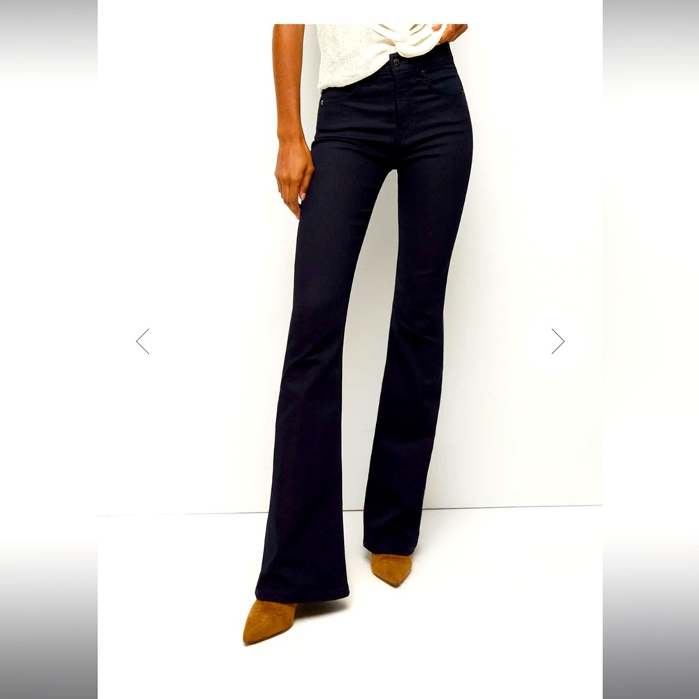 Veronica Beard Black High-Rise Flare Jeans